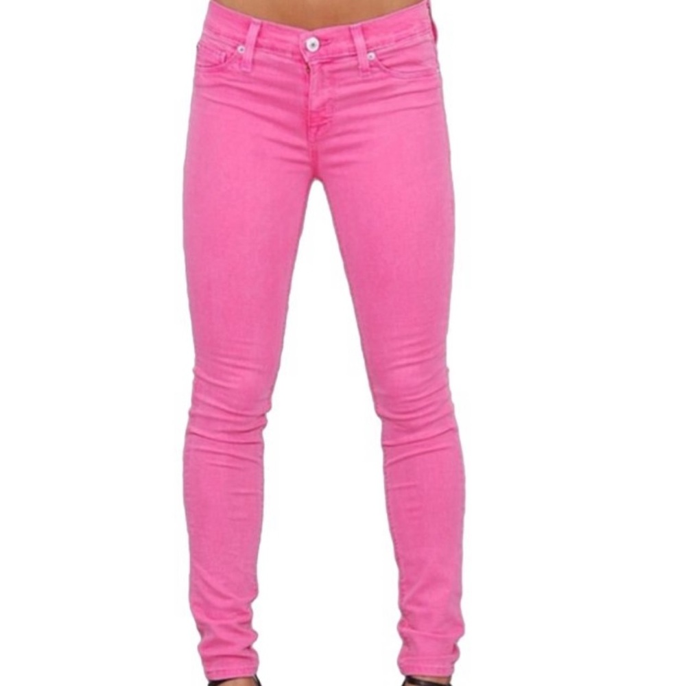 Luminous Pink Hudson Skinny Jeans